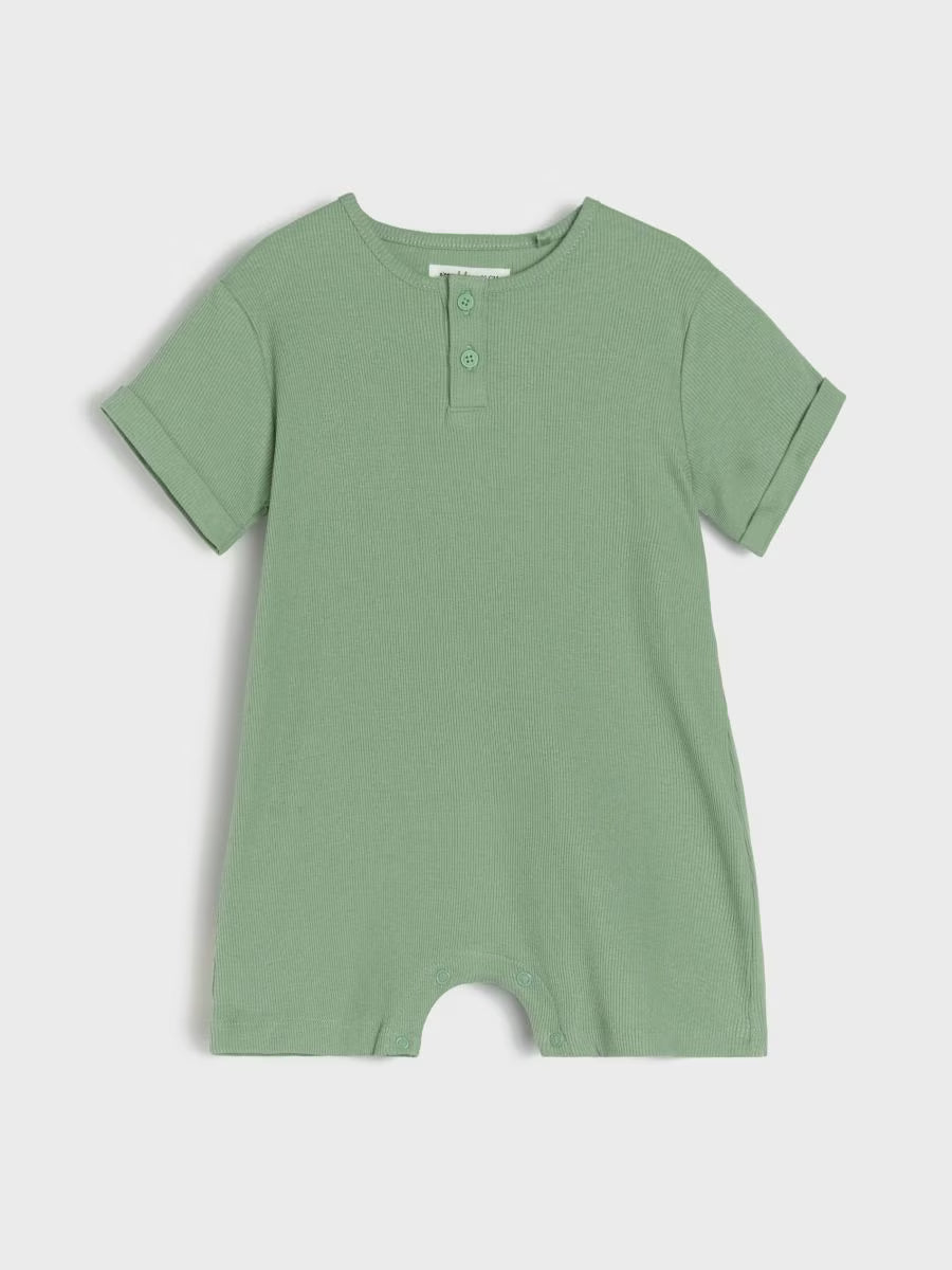 2er-Pack Baby-Strampler – Cremefarben, 100 % Baumwolle, Unisex