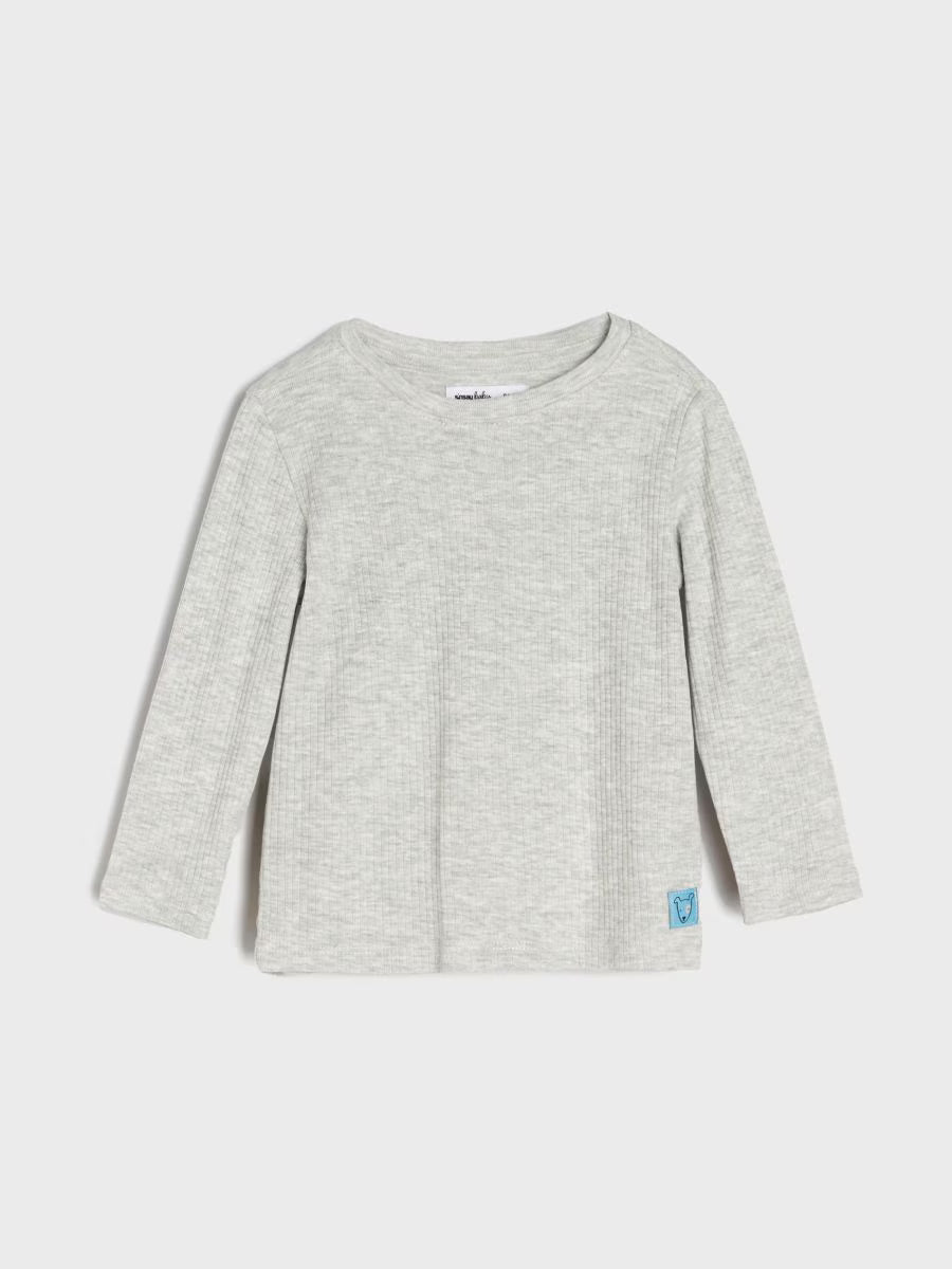 2er-Pack Baby-Langarmshirts – Grau, 100 % Baumwolle, Unisex