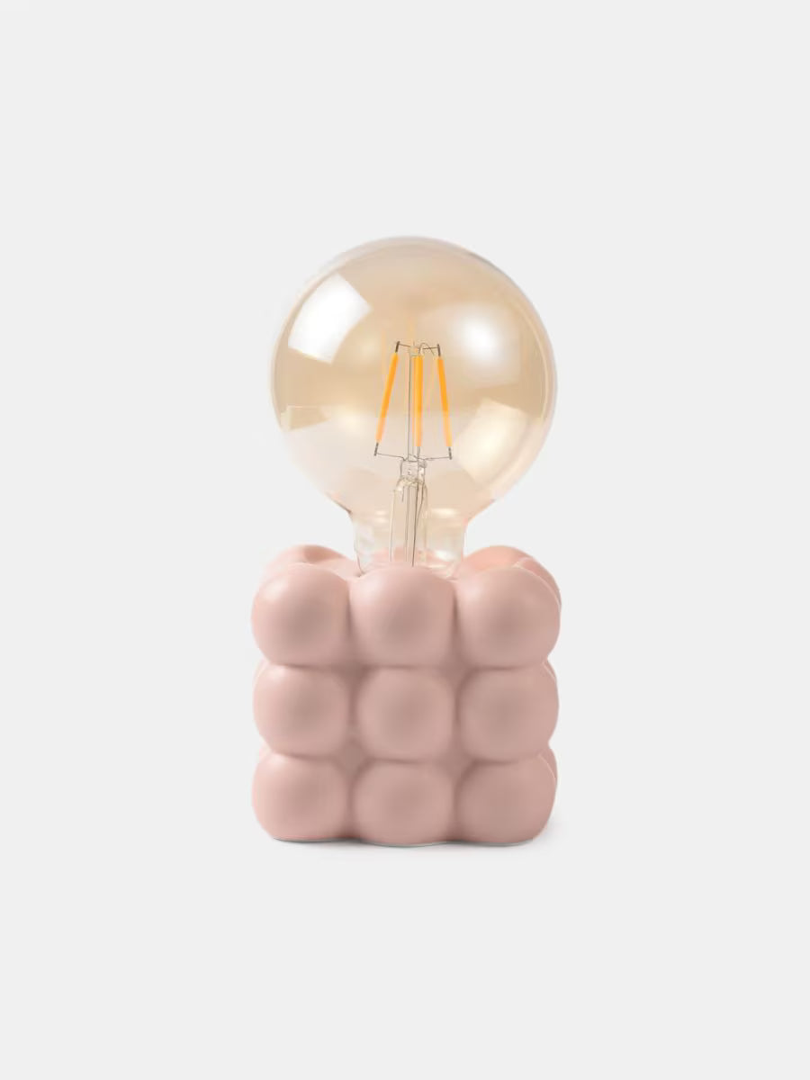 LED Stehlampe Bubble Rosa – Skandinavische Dekoleuchte für Wohnzimmer & Schlafzimmer