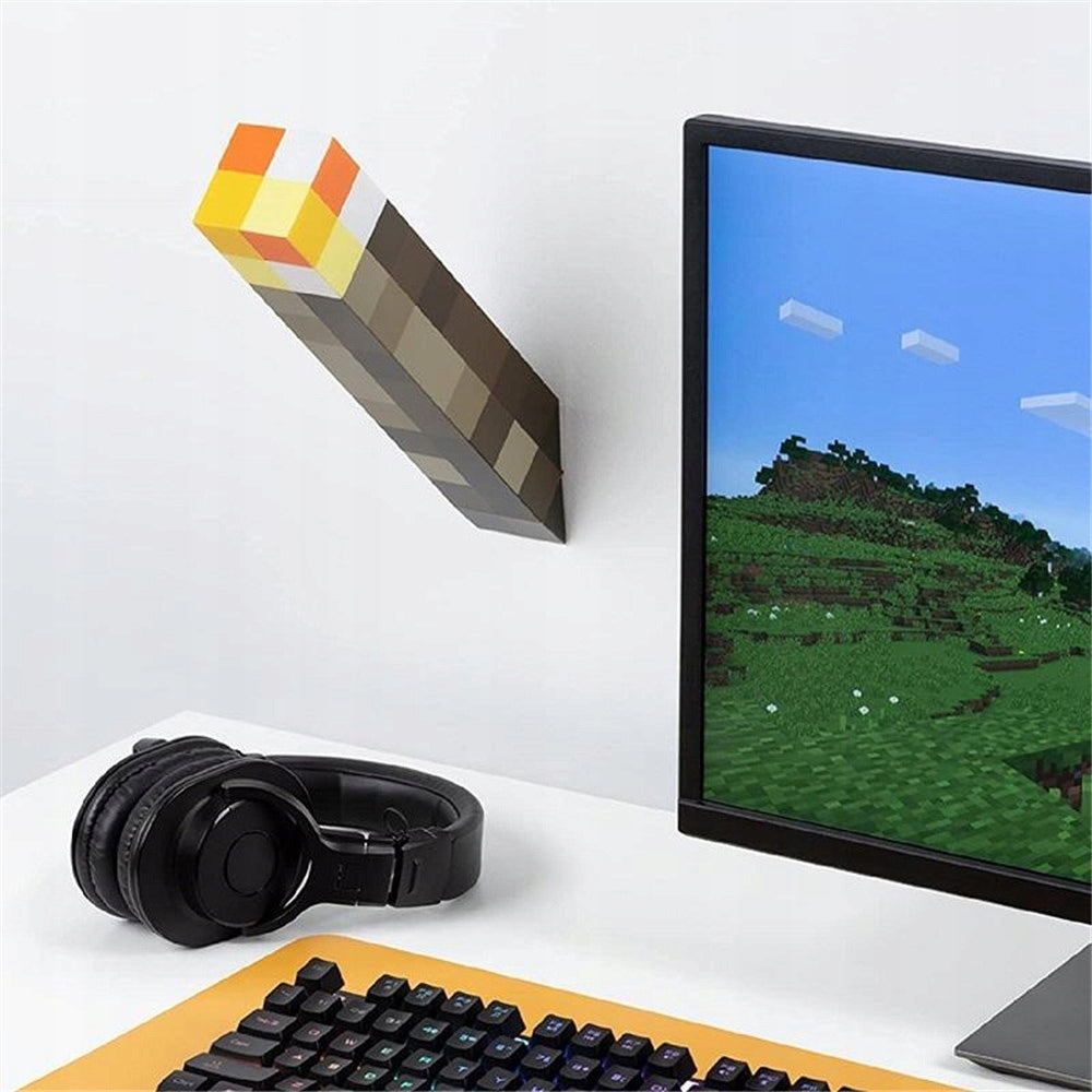 Minecraft Nachtlampe Torch – LED Lampe, 28 cm, mehrfarbig, USB wiederaufladbar