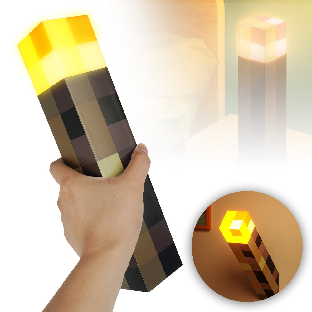Minecraft Nachtlampe Torch – LED Lampe, 28 cm, mehrfarbig, USB wiederaufladbar