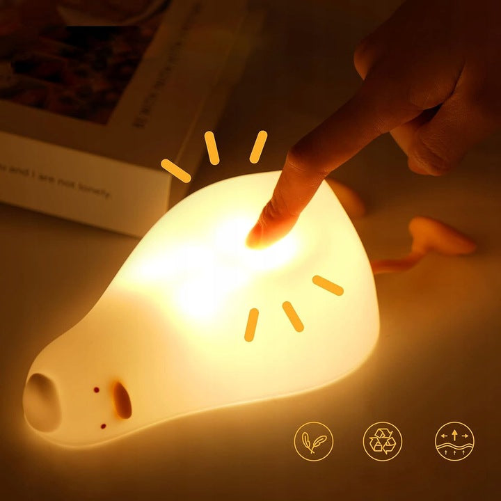 Lustige Nachtlampe Ente LED – Silikon Kinderlampe mit Timer & Touch-Steuerung