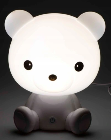 Nachtlicht Bär Kinderlampe – LED Tischlampe Steckdose Weiß 3D Dekoration