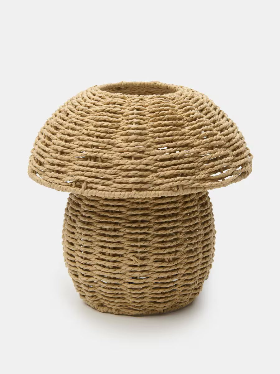 Tischlampe Pilzform – Boho LED Leuchte für Babyzimmer, Herbst Design in Braun