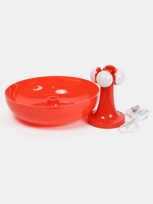Retro Tischlampe mit Dimmfunktion – runde Tischleuchte mit glänzendem Finish (USB-A)