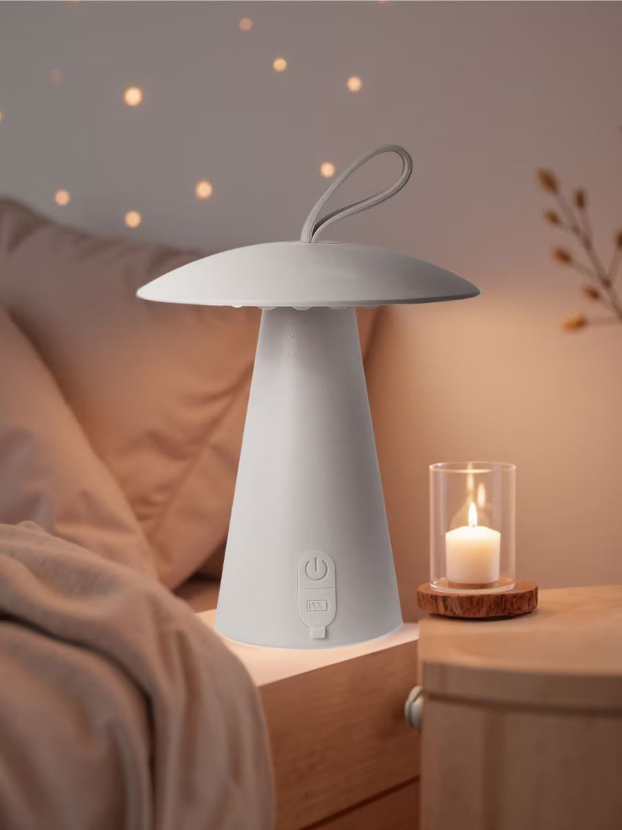 Moderne LED-Leuchte Weiß mit warmweißem Licht – USB betrieben, ideal für Kinderzimmer & Wohnzimmer