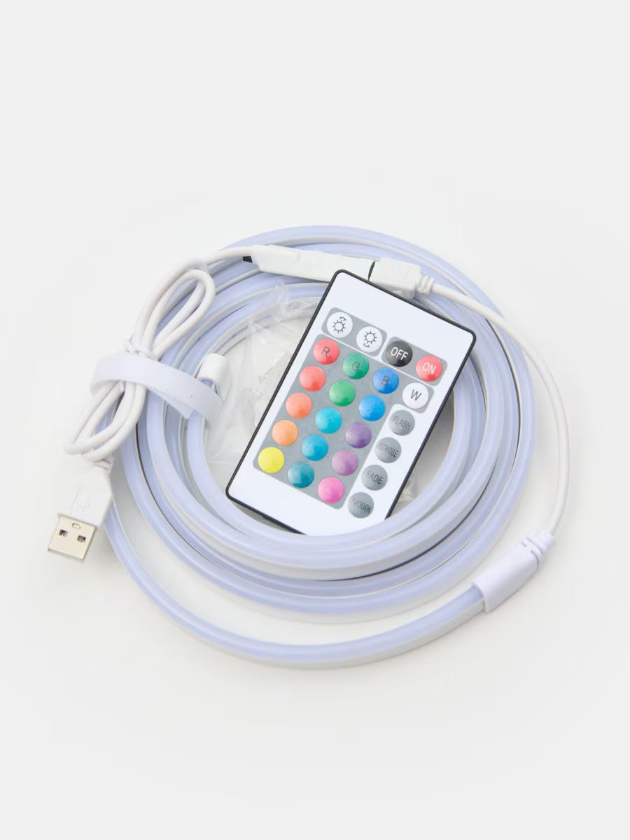 RGB LED Streifen mit Fernbedienung – 2 m USB-C Leuchte für Schlafzimmer & Wohnzimmer