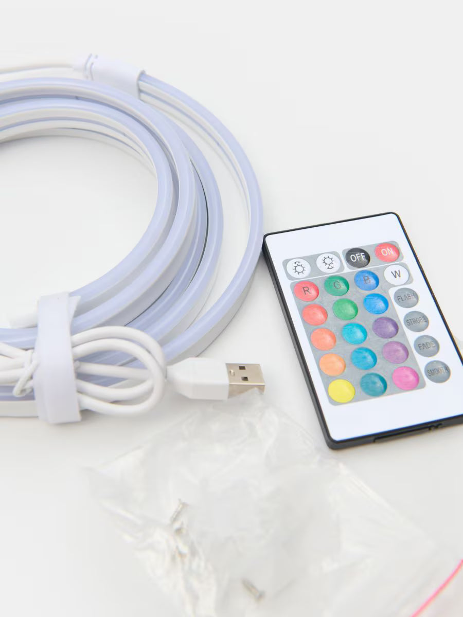 RGB LED Streifen mit Fernbedienung – 2 m USB-C Leuchte für Schlafzimmer & Wohnzimmer