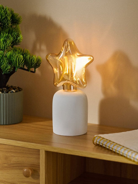 LED Stern Lampe Weiß – Dekorative Tischleuchte für Wohnzimmer & Schlafzimmer
