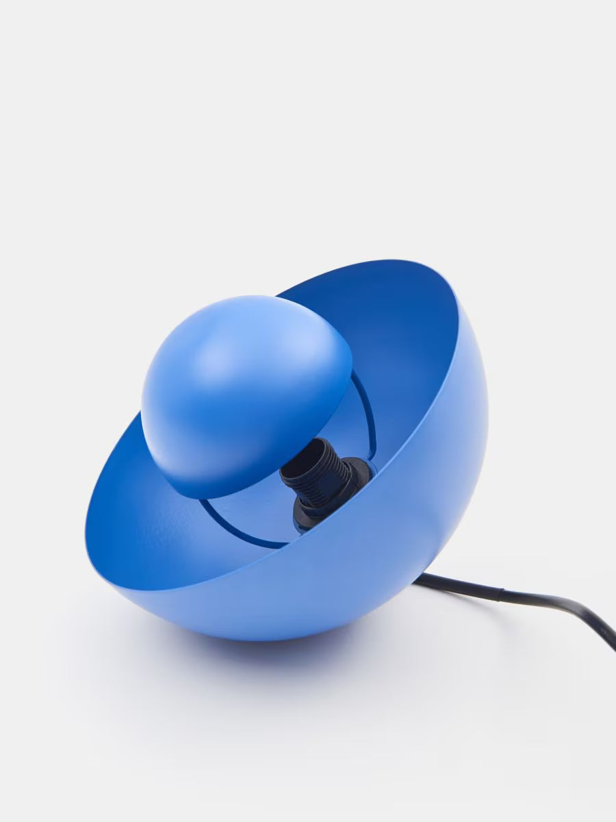 Retro Tischlampe in Orange – USB-Betrieb – Ø20 cm – Vintage Design – LED-Beleuchtung für Wohnzimmer und Schlafzimmer