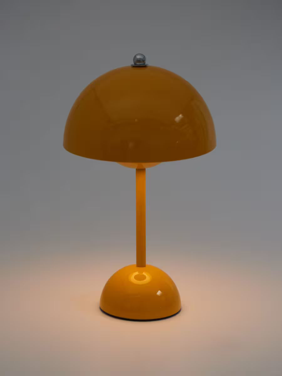 Retro Tischlampe mit USB-C – Dimmbare LED-Leuchte in Dunkelblau für Wohnzimmer & Schlafzimmer