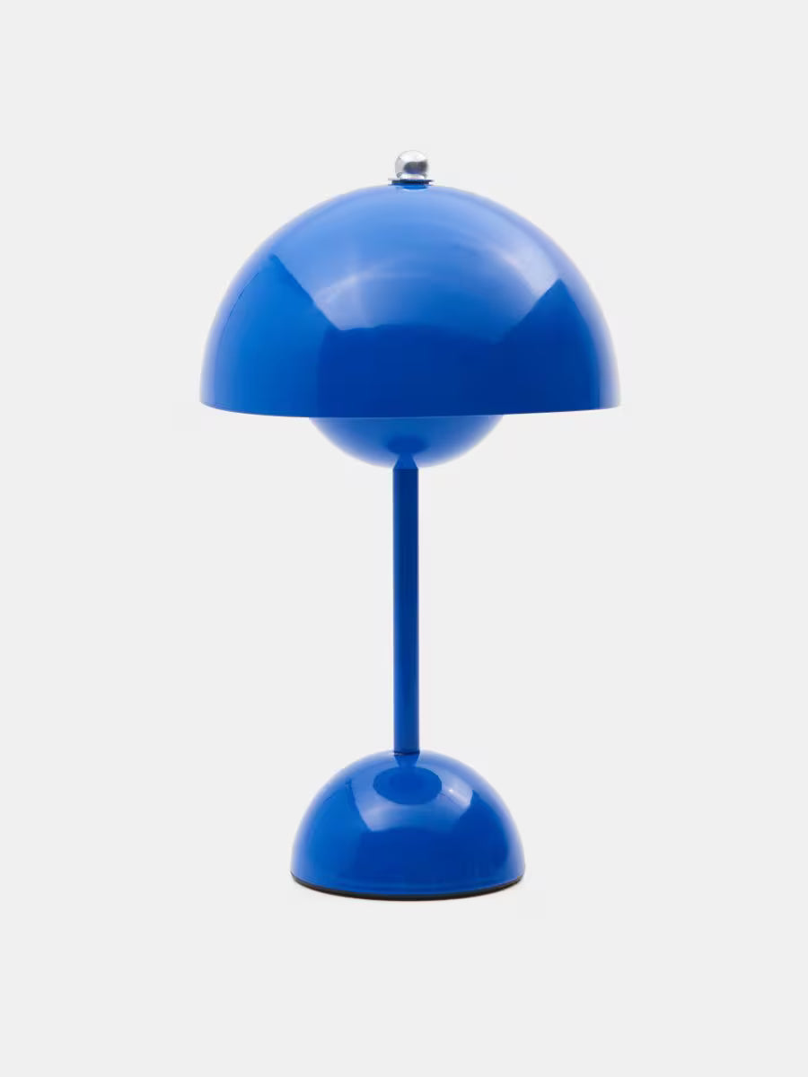 Retro Tischlampe mit USB-C – Dimmbare LED-Leuchte in Dunkelblau für Wohnzimmer & Schlafzimmer