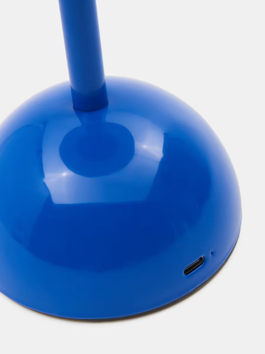 Retro Tischlampe mit USB-C – Dimmbare LED-Leuchte in Dunkelblau für Wohnzimmer & Schlafzimmer