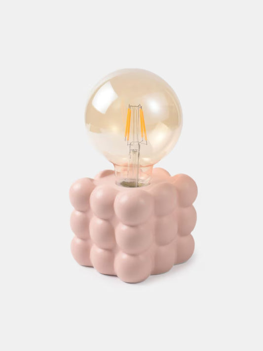 LED Stehlampe Bubble Rosa – Skandinavische Dekoleuchte für Wohnzimmer & Schlafzimmer