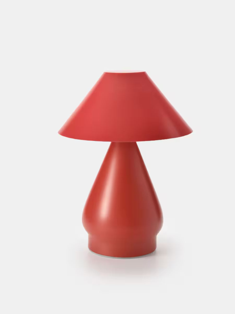 Moderne LED-Tischlampe in Rot – Dimmbare batteriebetriebene Leuchte für Wohnzimmer & Jugendzimmer