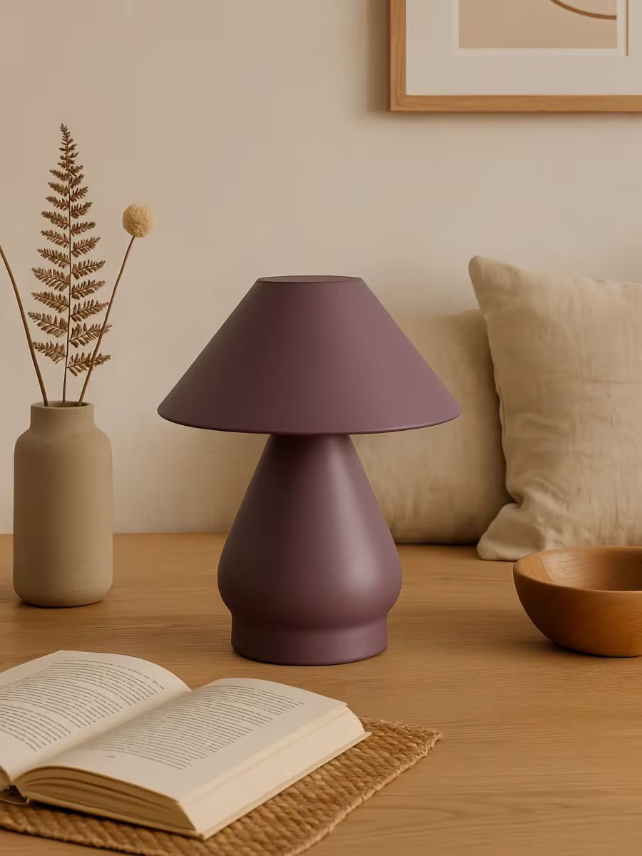 Moderne LED-Tischlampe in Rot – Dimmbare batteriebetriebene Leuchte für Wohnzimmer & Jugendzimmer