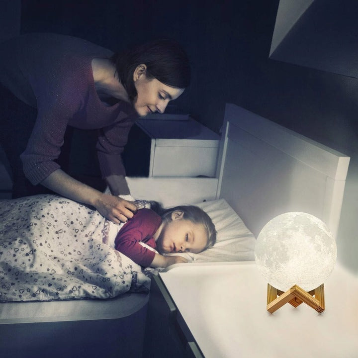 3D Mondlampe LED Nachtlicht mit Fernbedienung & Touch – XXL Moonlight Lampe 19 cm – Deko & Geschenk