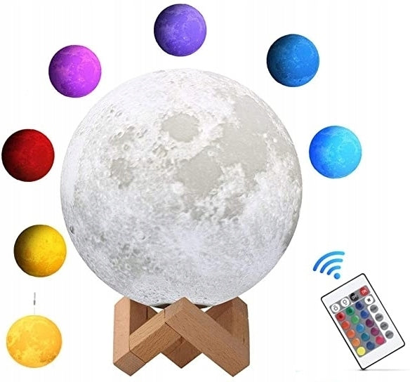 3D Mondlampe LED Nachtlicht mit Fernbedienung & Touch – XXL Moonlight Lampe 19 cm – Deko & Geschenk