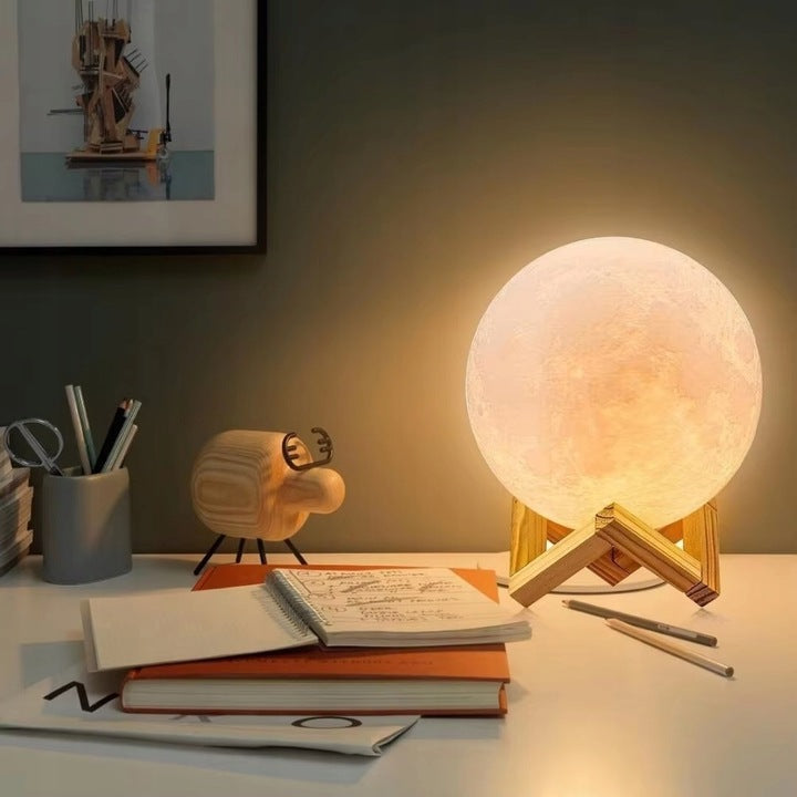 3D Mondlampe LED Nachtlicht mit Fernbedienung & Touch – XXL Moonlight Lampe 19 cm – Deko & Geschenk