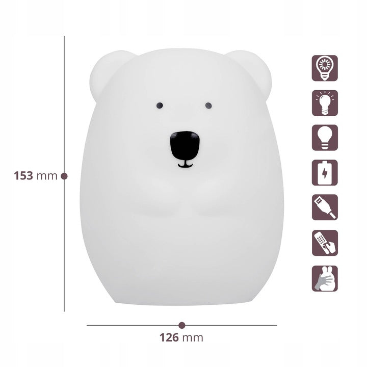 Severno Kids Silikon Nachtlampe RGB LED XXL für Kinder – USB & Fernbedienung, 9 Farben, 9 Helligkeitsstufen