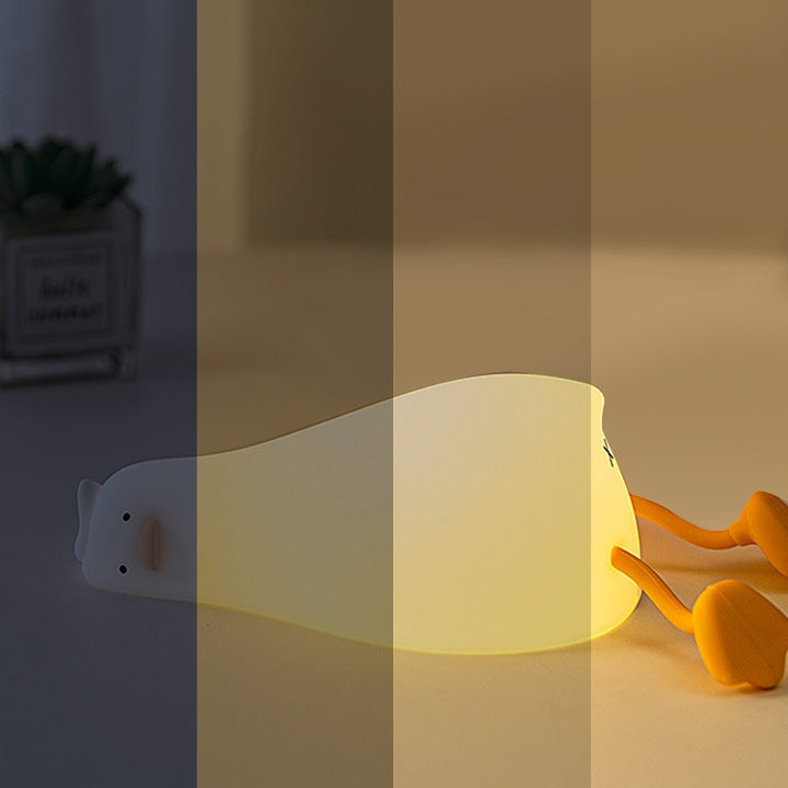 Lustige Nachtlampe Ente LED – Silikon Kinderlampe mit Timer & Touch-Steuerung