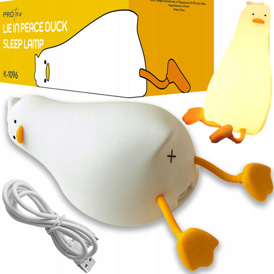 Lustige Nachtlampe Ente LED – Silikon Kinderlampe mit Timer & Touch-Steuerung