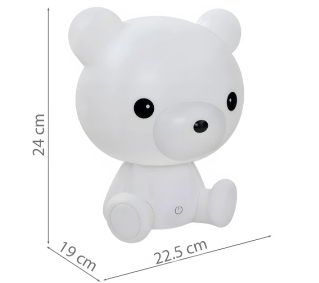 Nachtlicht Bär Kinderlampe – LED Tischlampe Steckdose Weiß 3D Dekoration